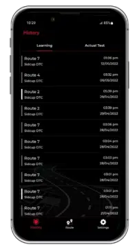 Test Route Screen
