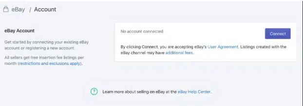 Connect Your eBay Account: