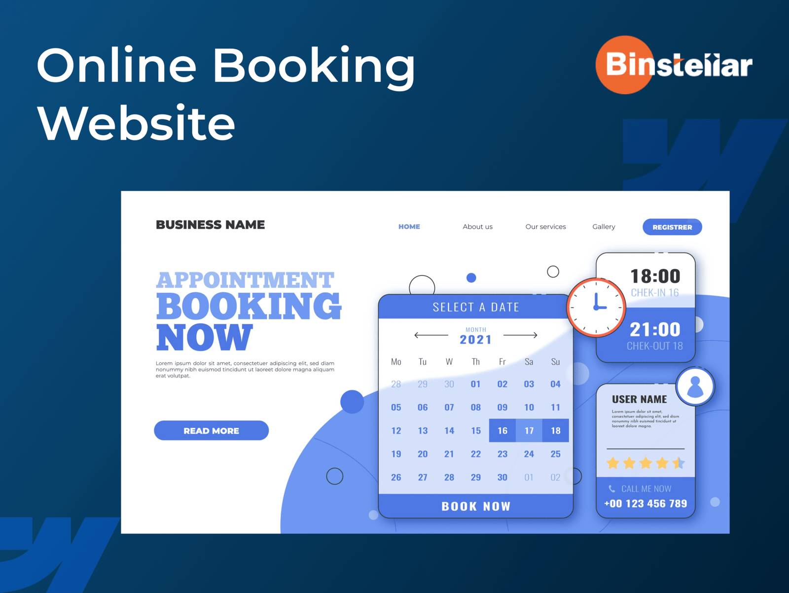 Online Booking Webflow Website Development