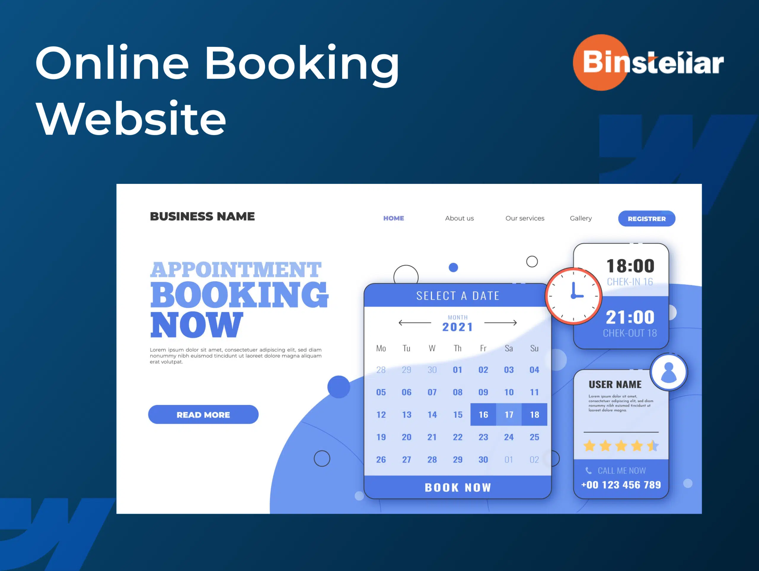Online Booking Webflow Website Development