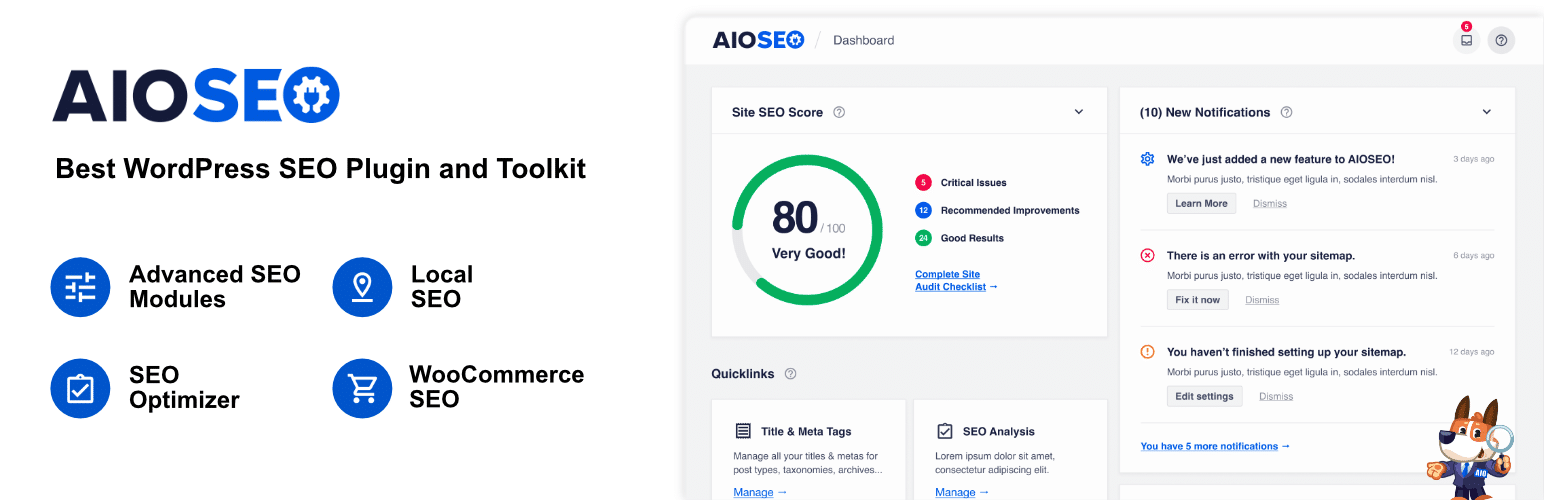 AIOSEO: Best for Improving the Website’s SEO Strategy